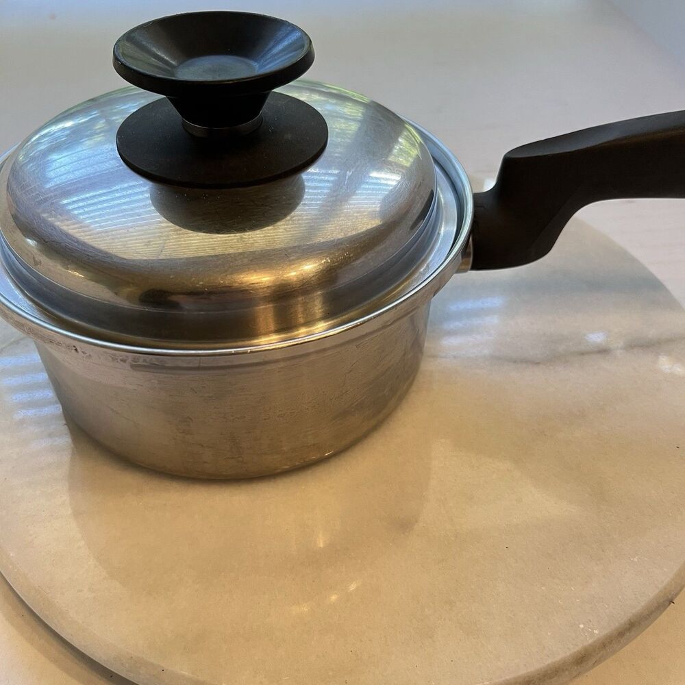 Vintage 1 Qt PERMANENT Saucepan 5-Ply Multi-Core Stainless With Lid USA